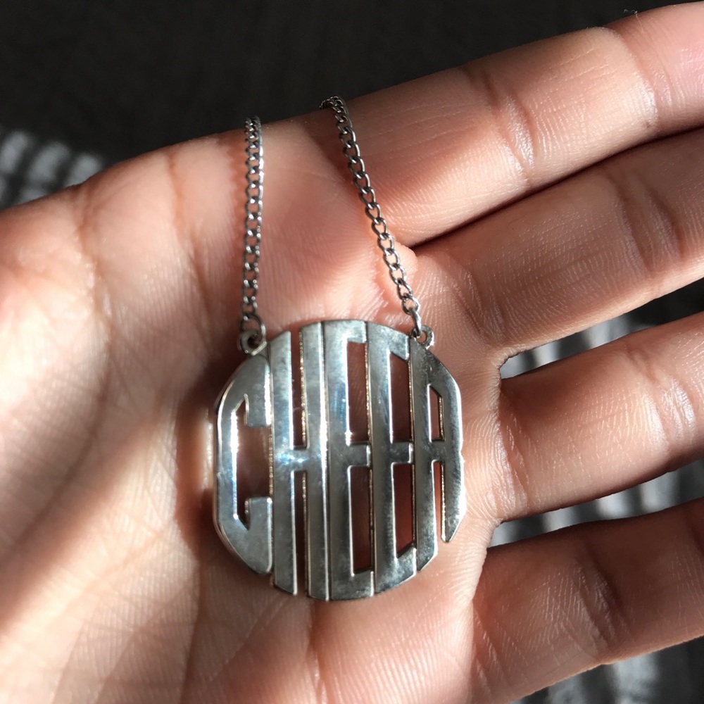 Cheer monogram necklace